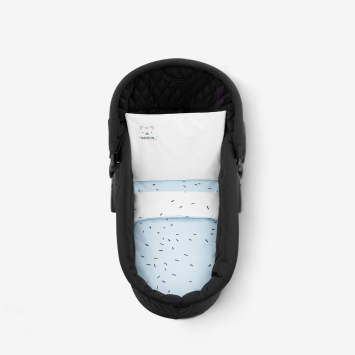 Juego de cama para capazo 6 piezas Bear with me Azul