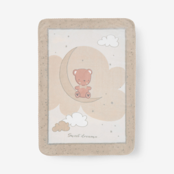 Manta de bebé super suave 80/110 cm Dream Big Beige