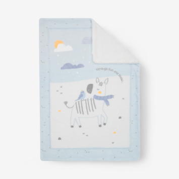 Manta de sherpa supersuave para bebé 110/140 cm Stripy Friends