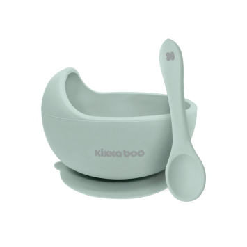 Silicone bowl with spoon Yummy Mint