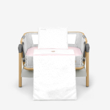 Mini cot bedding set 3pcs Dream Big Pink